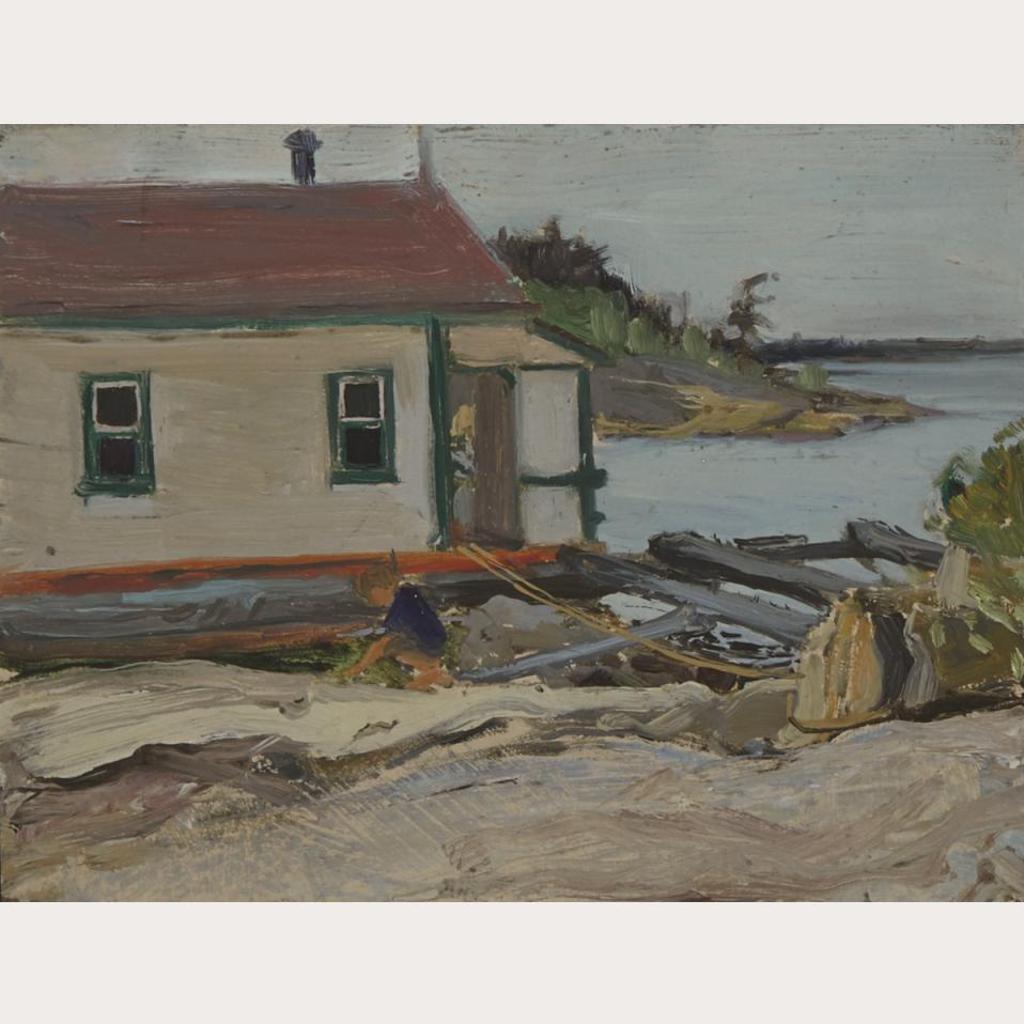 James Edward Hervey (J.E.H.) MacDonald (1873-1932) - Houseboat At Split Rock Island, Georgian Bay