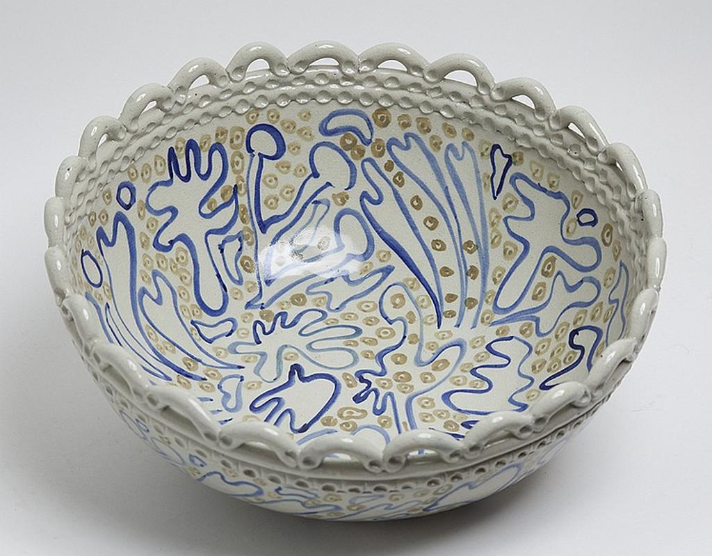 Maria Gakovic (1913-1999) - Untitled - Large Glazed Bowl with Filigree Edge