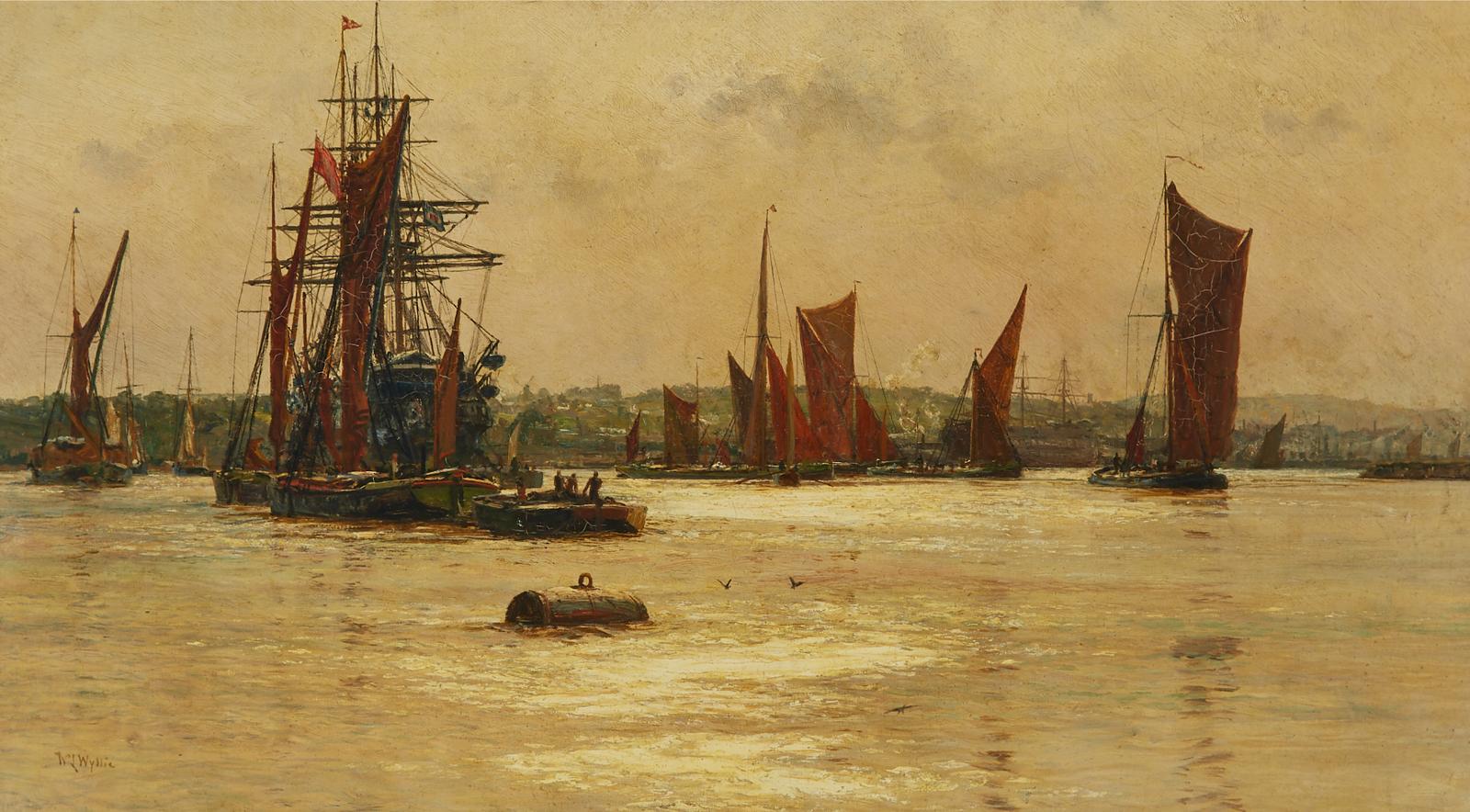 William Lionel Wyllie (1851-1931) - Busy Estuary