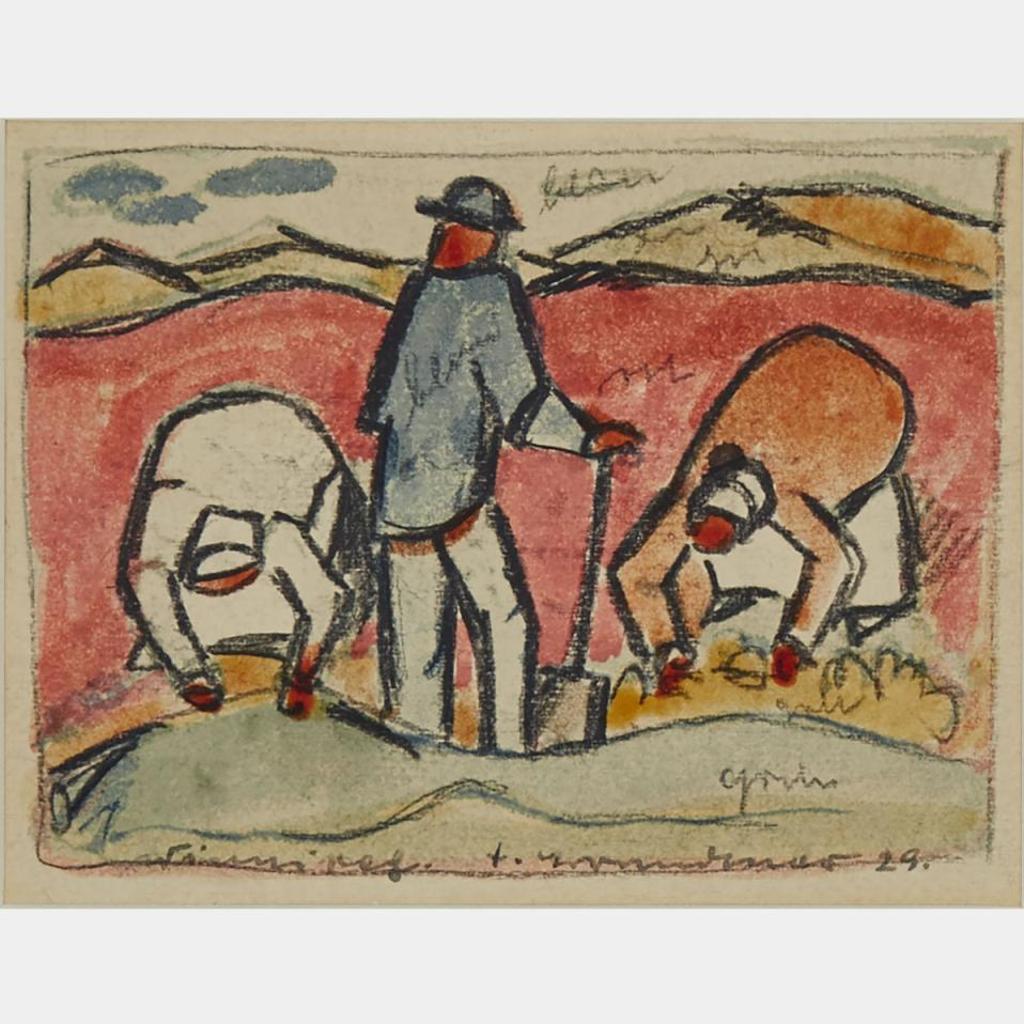 Fritz Brandtner (1896-1969) - The Potato Pickers, Manitoba, 1929
