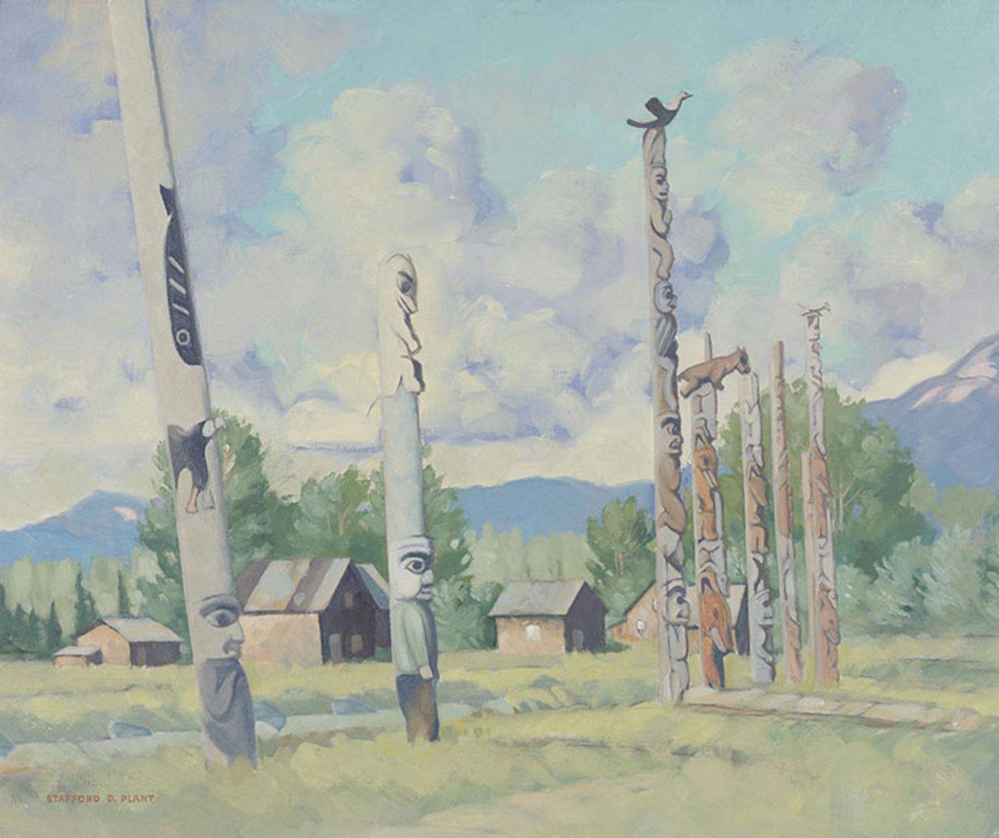 Stafford Donald Plant (1914-2000) - Gitksan Village (Kitwanga)