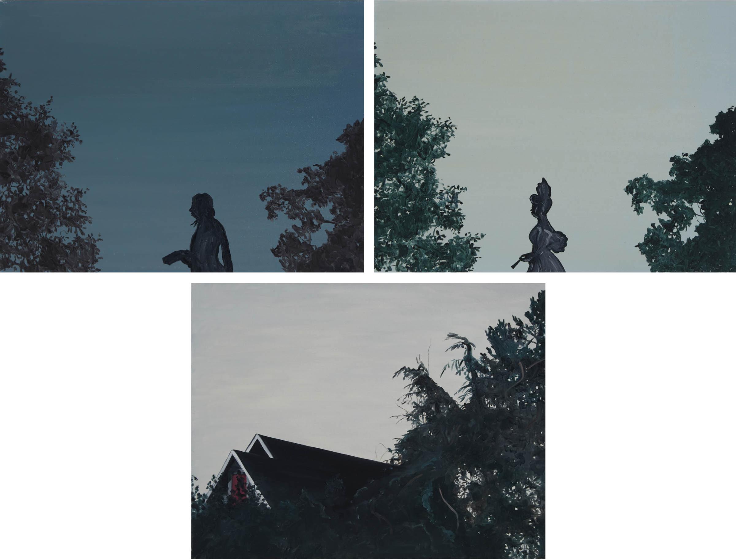 Brad Phillips (1973) - Suffragette's Park, 2002; Across The Street From Suffragette's Park, 2002; Art Hill Kids, 2003