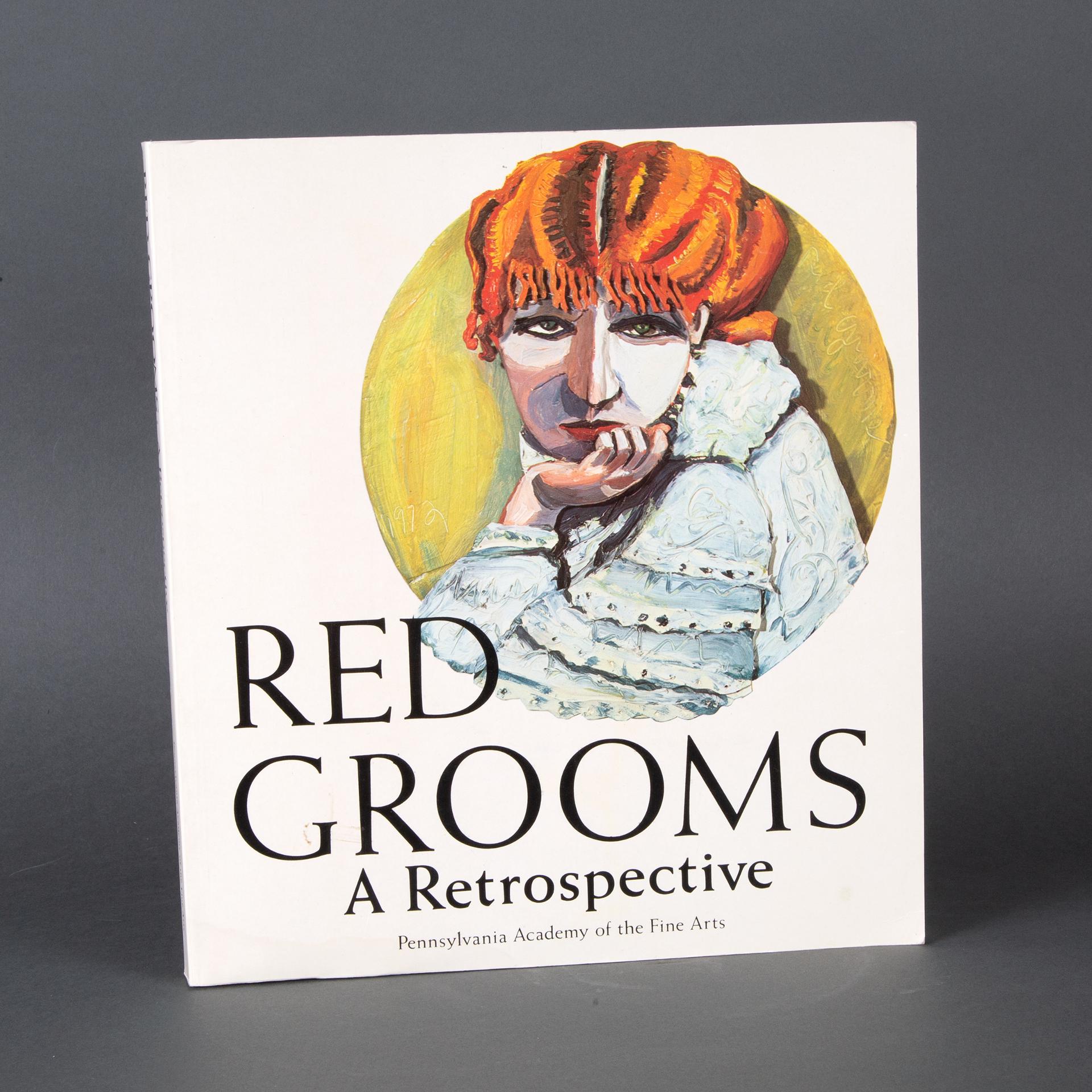 Red Grooms - Exhibition Catalogue With Hand Drawn Self Portrait Caricature