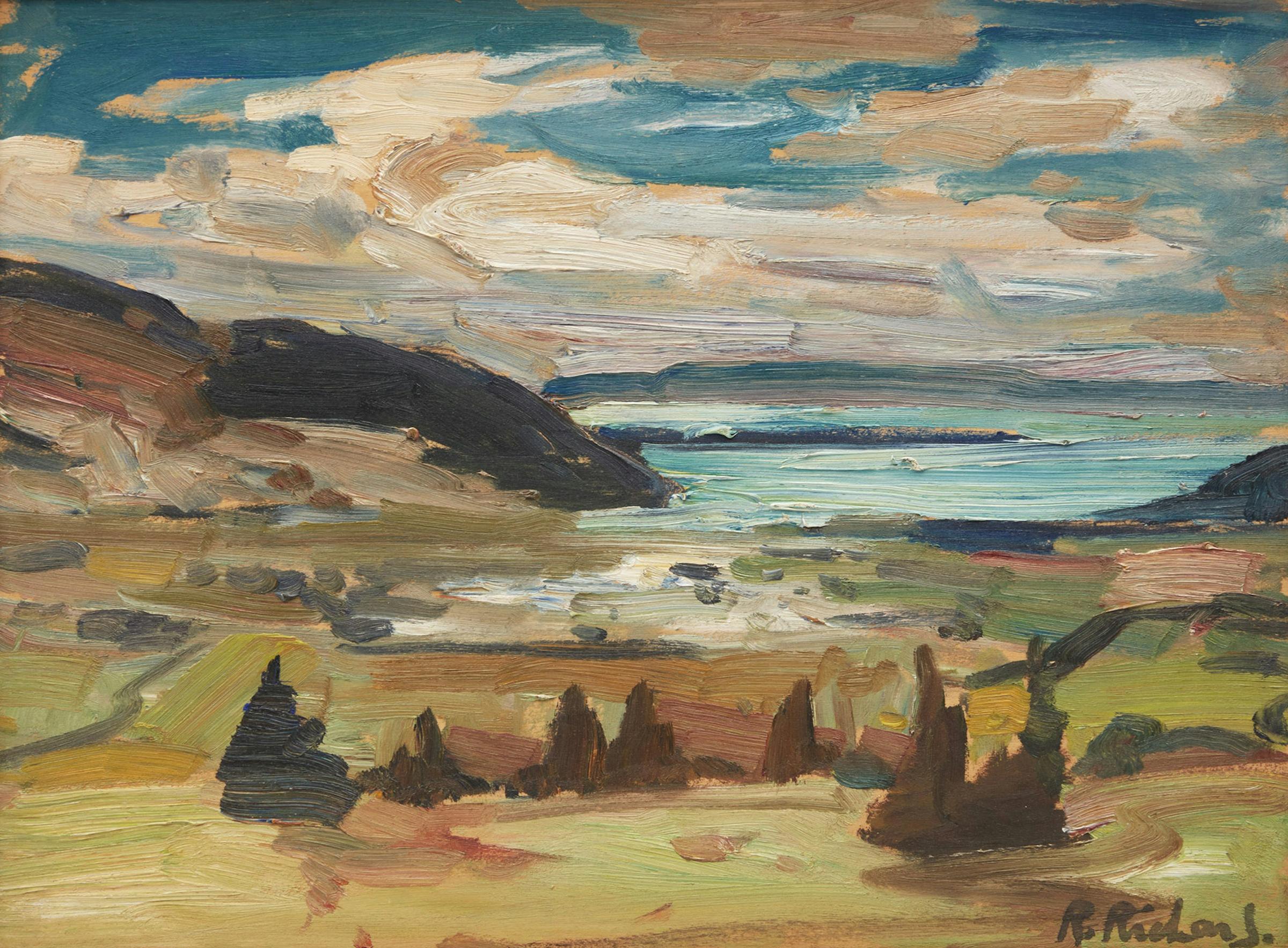 René Jean Richard (1895-1982) - Landscape with Lake and Trees