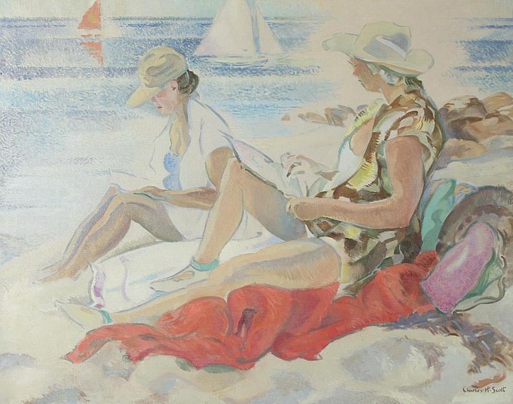 Charles Hepburn Scott (1886-1964) - On The Beach