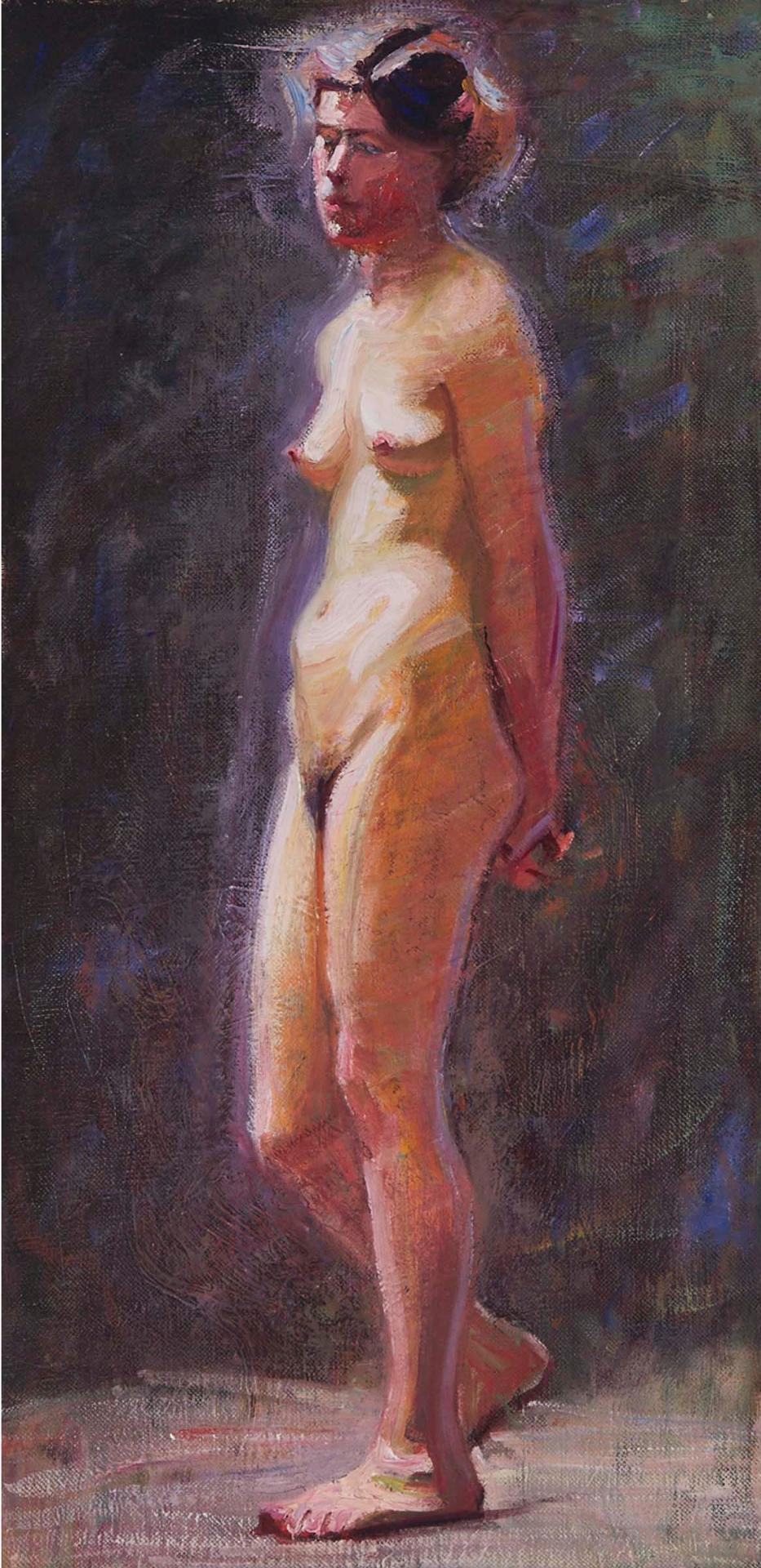 Peter Clapham (P.C.) Sheppard (1882-1965) - Nude In Profile