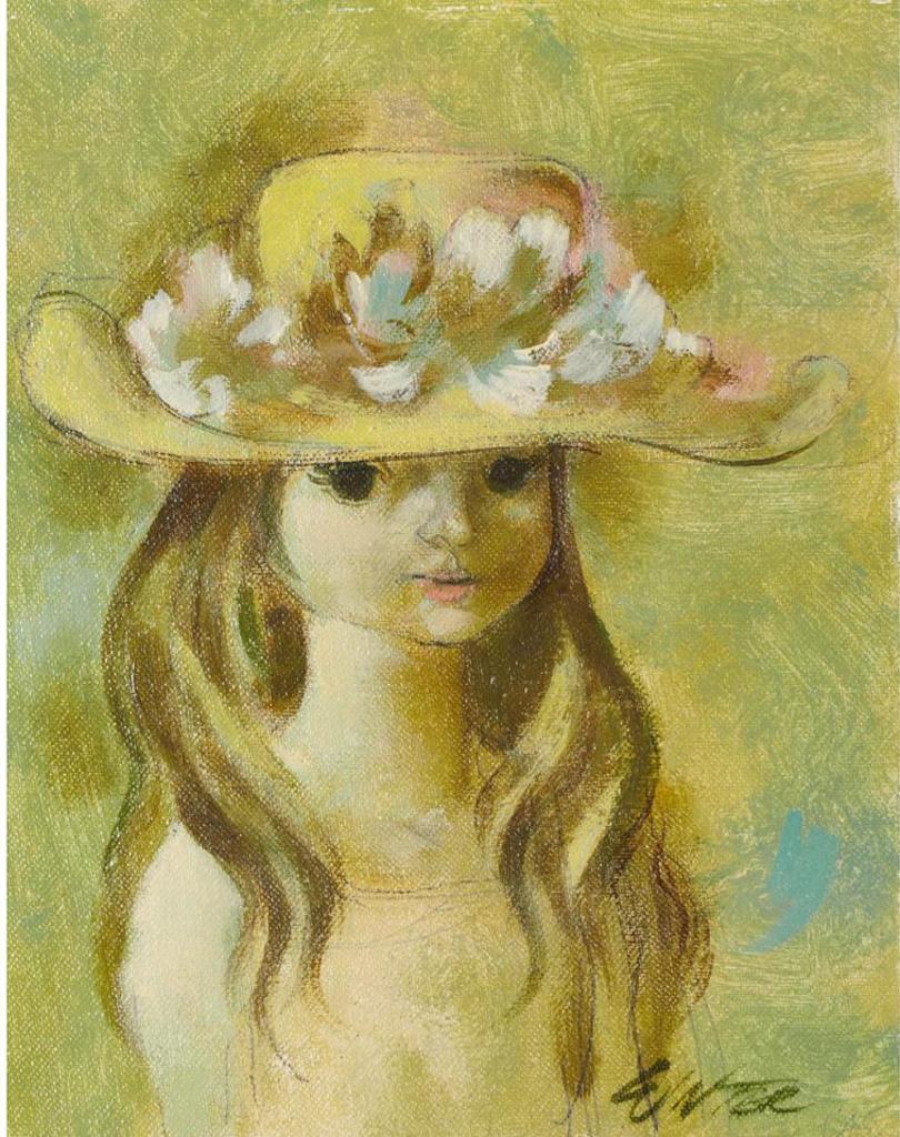 William Arthur Winter (1909-1996) - Little Girl With Flowered Hat