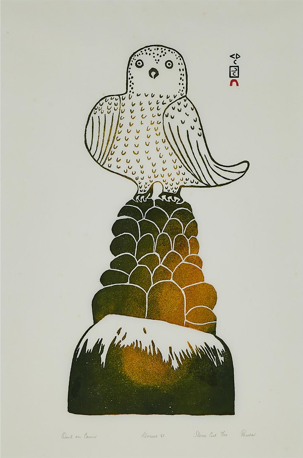 Pauta Saila (1916-2009) - Owl On Cairn
