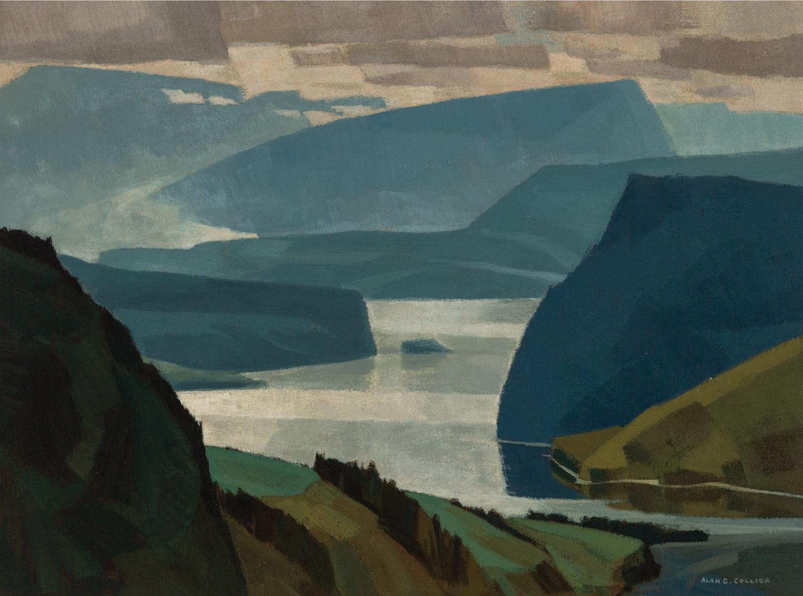 Alan Caswell Collier (1911-1990) - From The High Hill - Across Sproat Lake To Port Alberni