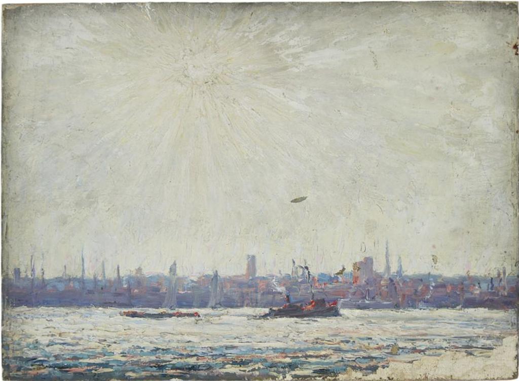 Frederik Usher de Voll (1873-1941) - New York Harbour