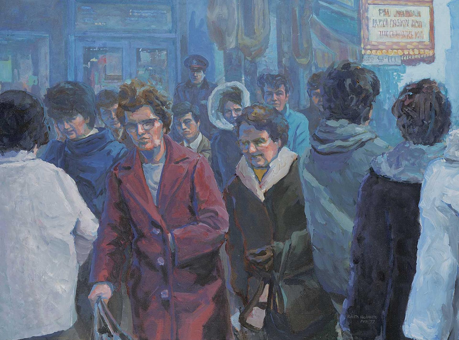 Keith Holmes (1946) - Calgary Crosswalk in Blue