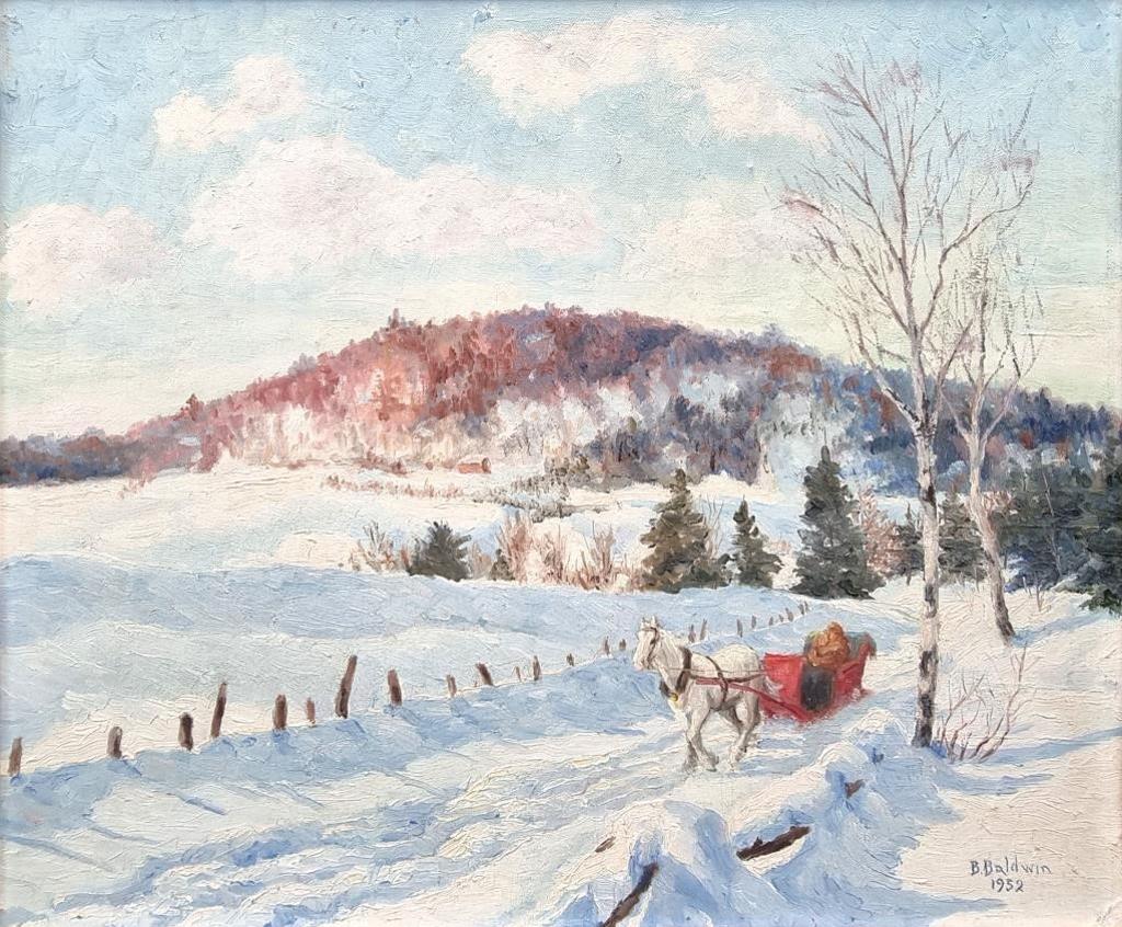 Betty Baldwin (1889-1991) - Winter Sleigh Ride Through Quebec, 1952