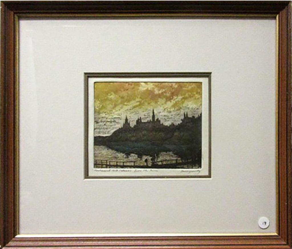 Nicholas Hornyansky (1896-1965) - Parliament Hill (Ottawa) From The River