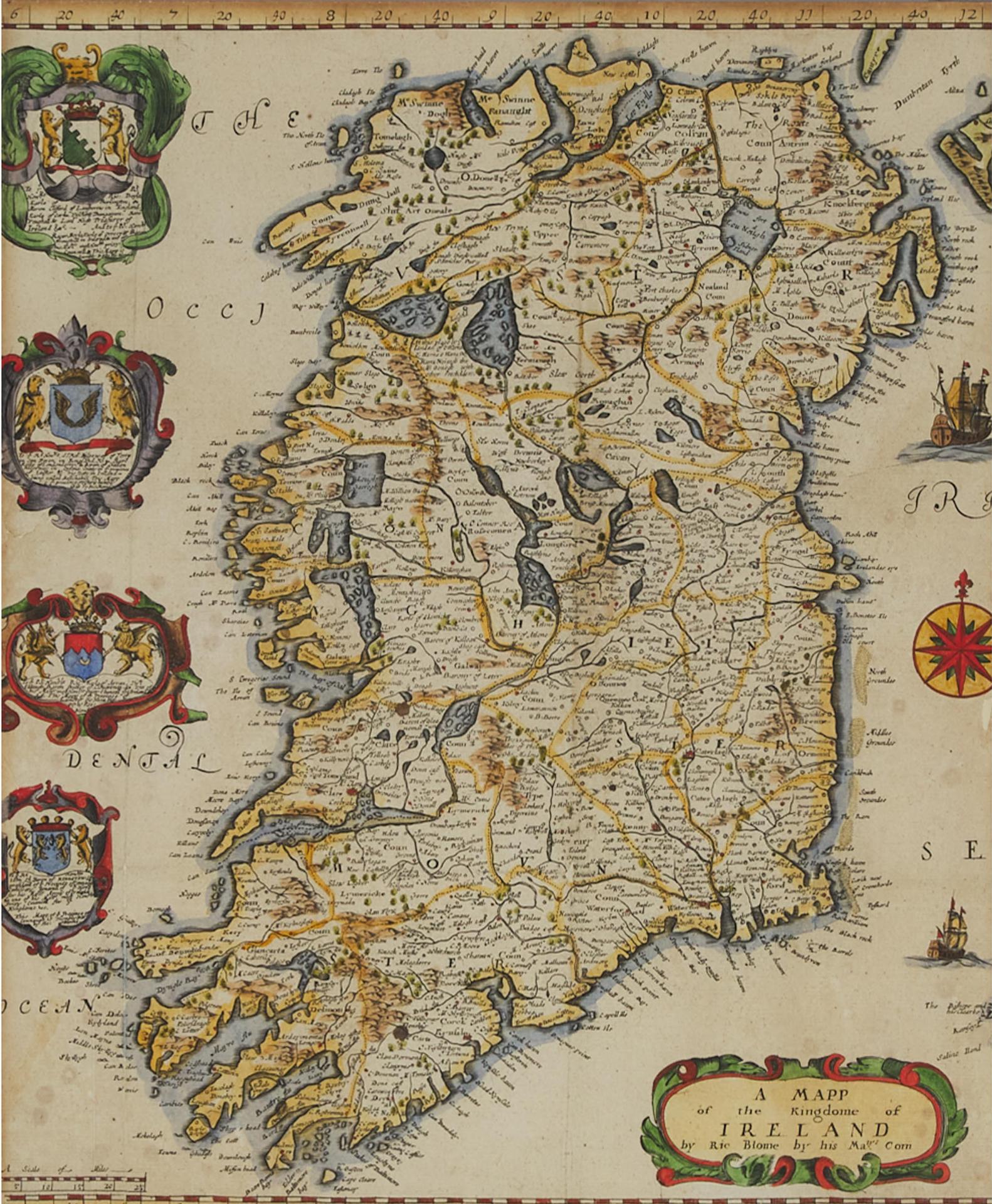 Richard Blome - A Mapp Of The Kingdome Of Ireland And A Mapp Of The Kingdome Of Scotland