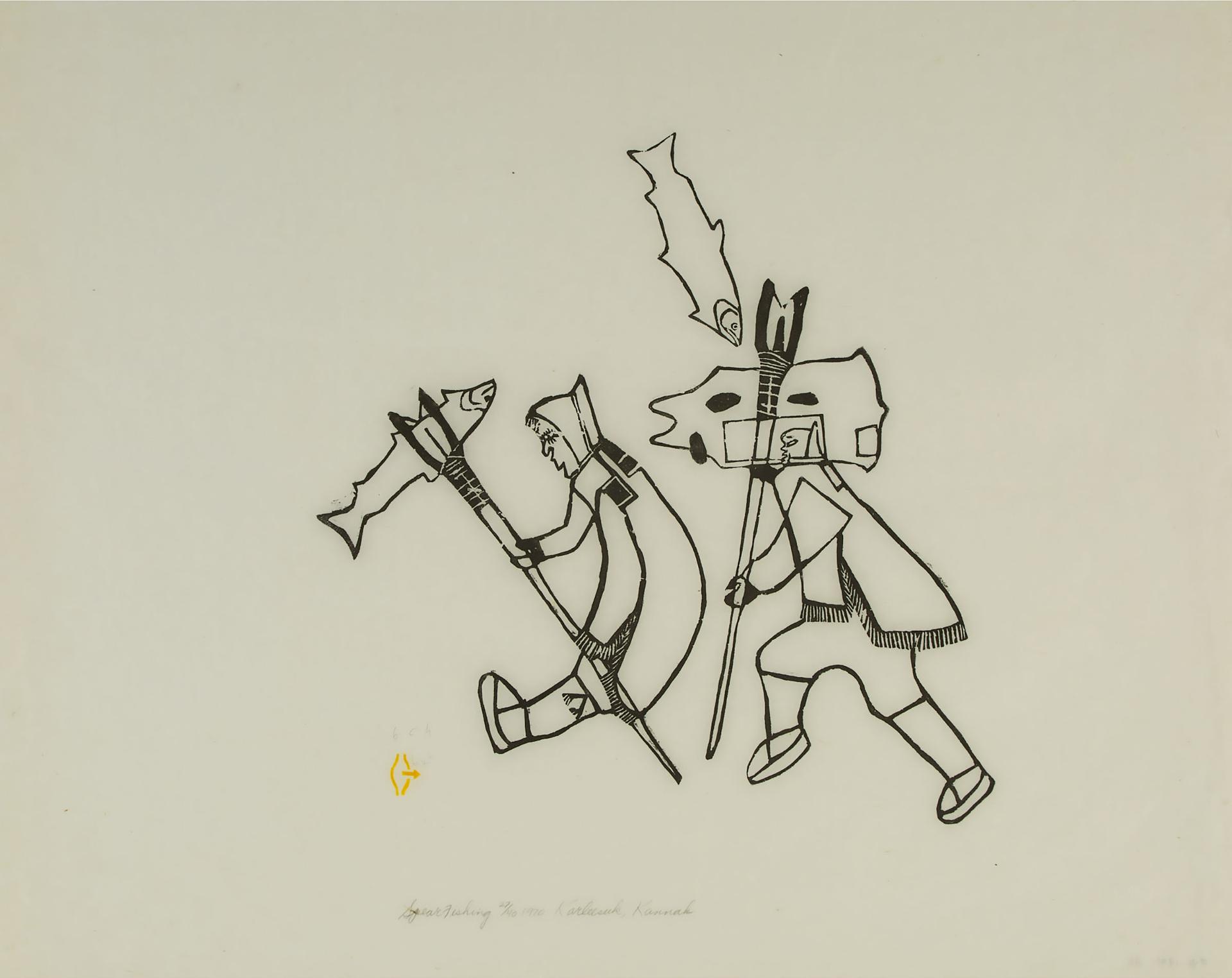 Harold Qarliqsaq (1928-1980) - Spear Fishing, 1970