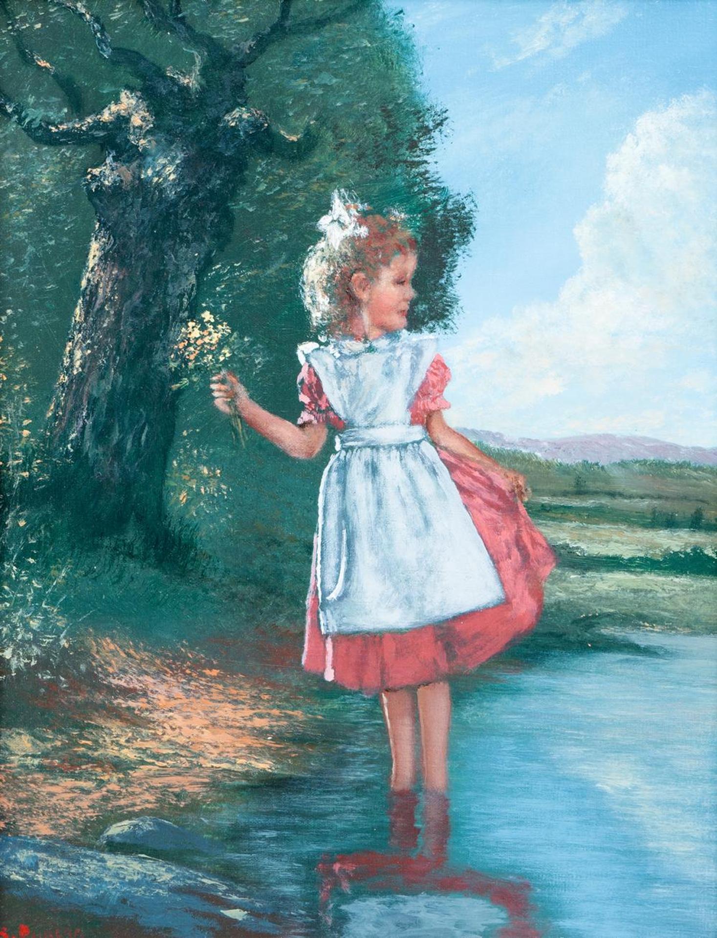 Scott Duncan (1944-2017) - Untitled - Young Girl in Stream