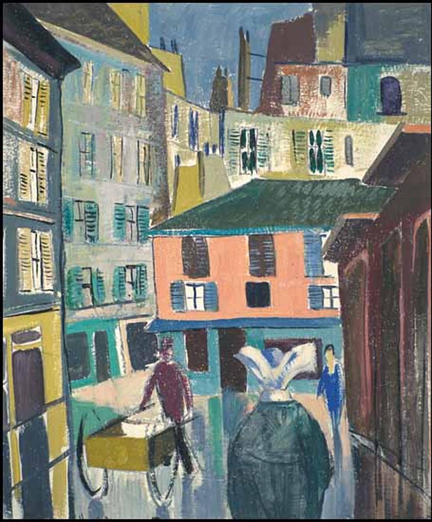 Henri Leopold Masson (1907-1996) - French Town with a Nun