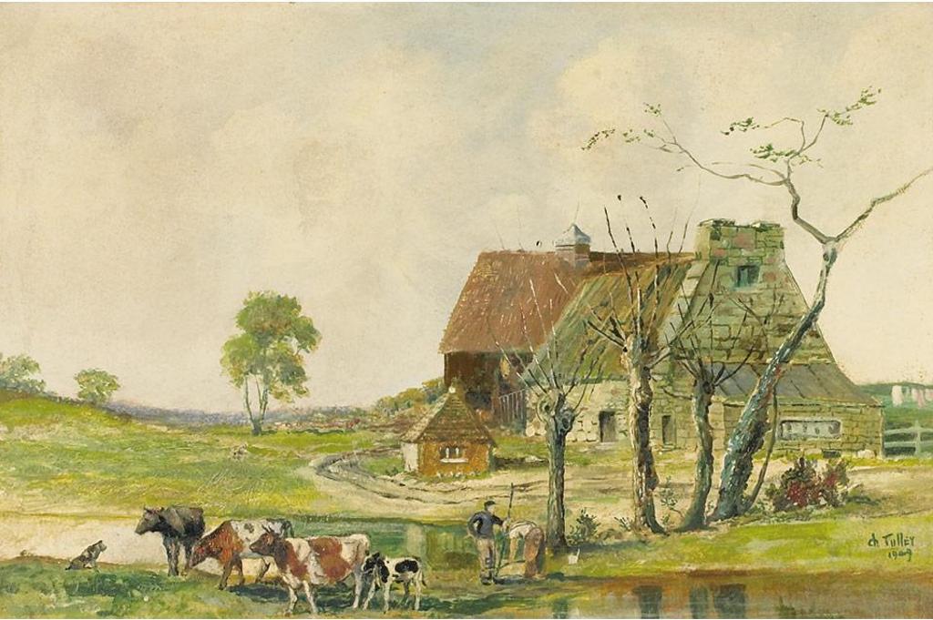 Charles Edward Archibald Tulley (1885-1950) - Farmers And Cows