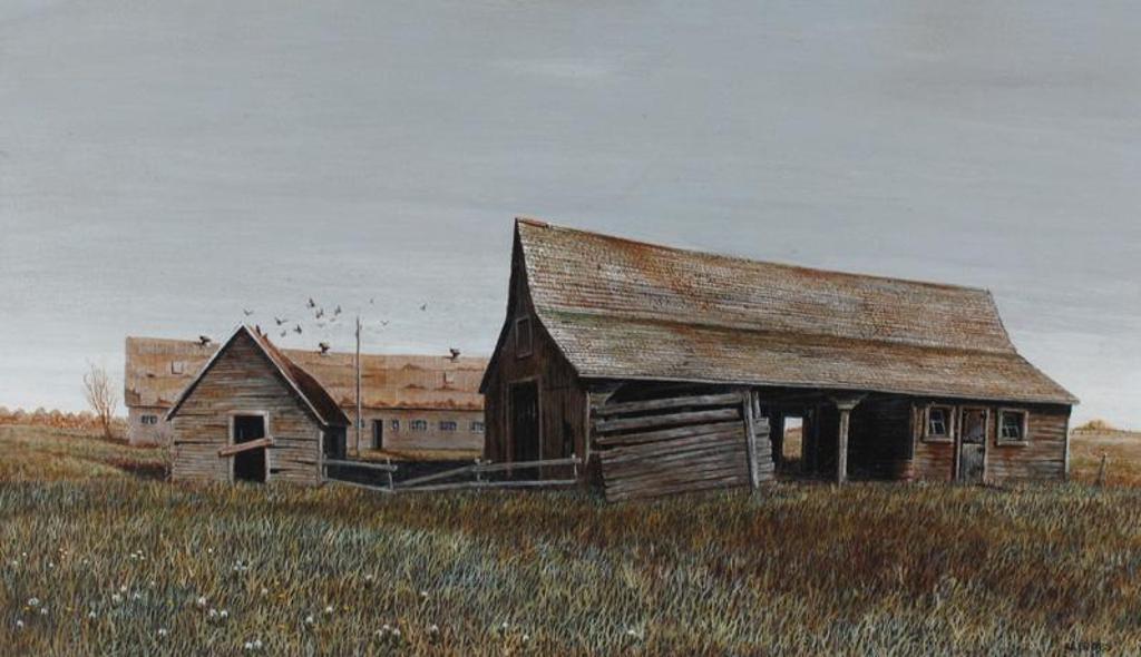 Leonard (Len) James Gibbs (1929-2010) - Old Barns Near St. Albert, Alta
