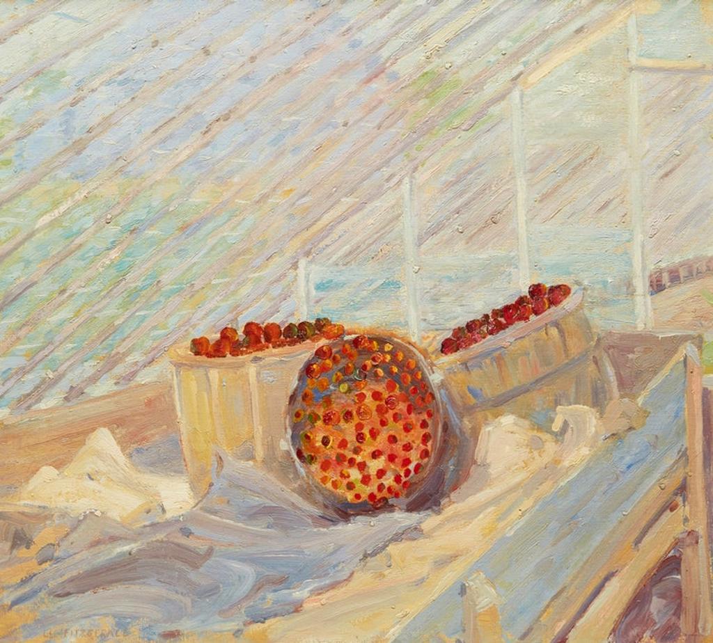 Lionel Lemoine FitzGerald (1890-1956) - Apples and Greenhouse