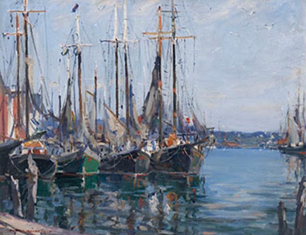 Manly Edward MacDonald (1889-1971) - Ships in the Harbour