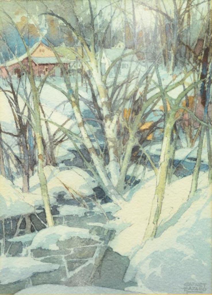 Garnet Hazard (1903-1987) - Winter Stream with Birches
