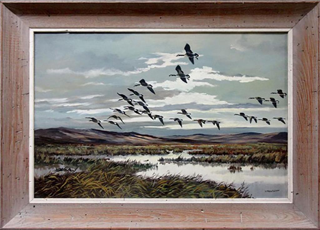 Hugh C. Monahan (1914-1970) - Evening Roost On Southern Migration - Canada In Northern Alberta