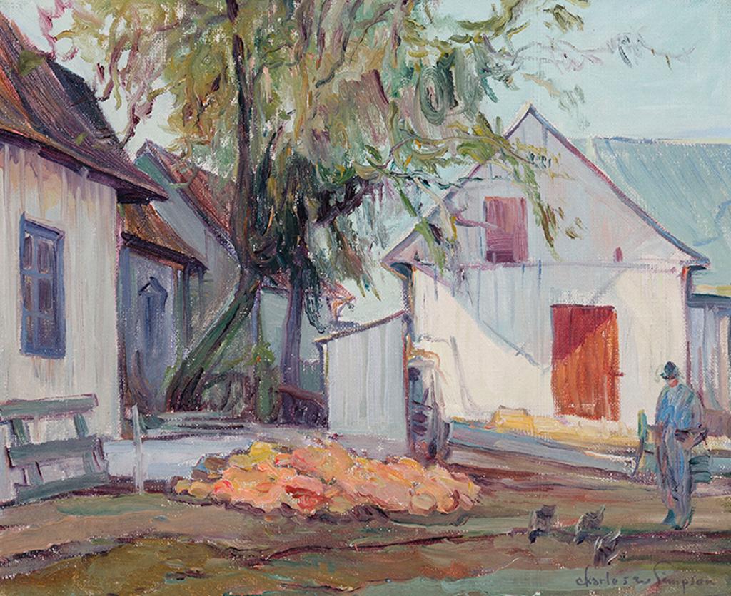 Charles Walter Simpson (1878-1942) - Pumpkins - Barnyard, St. Martin, Quebec