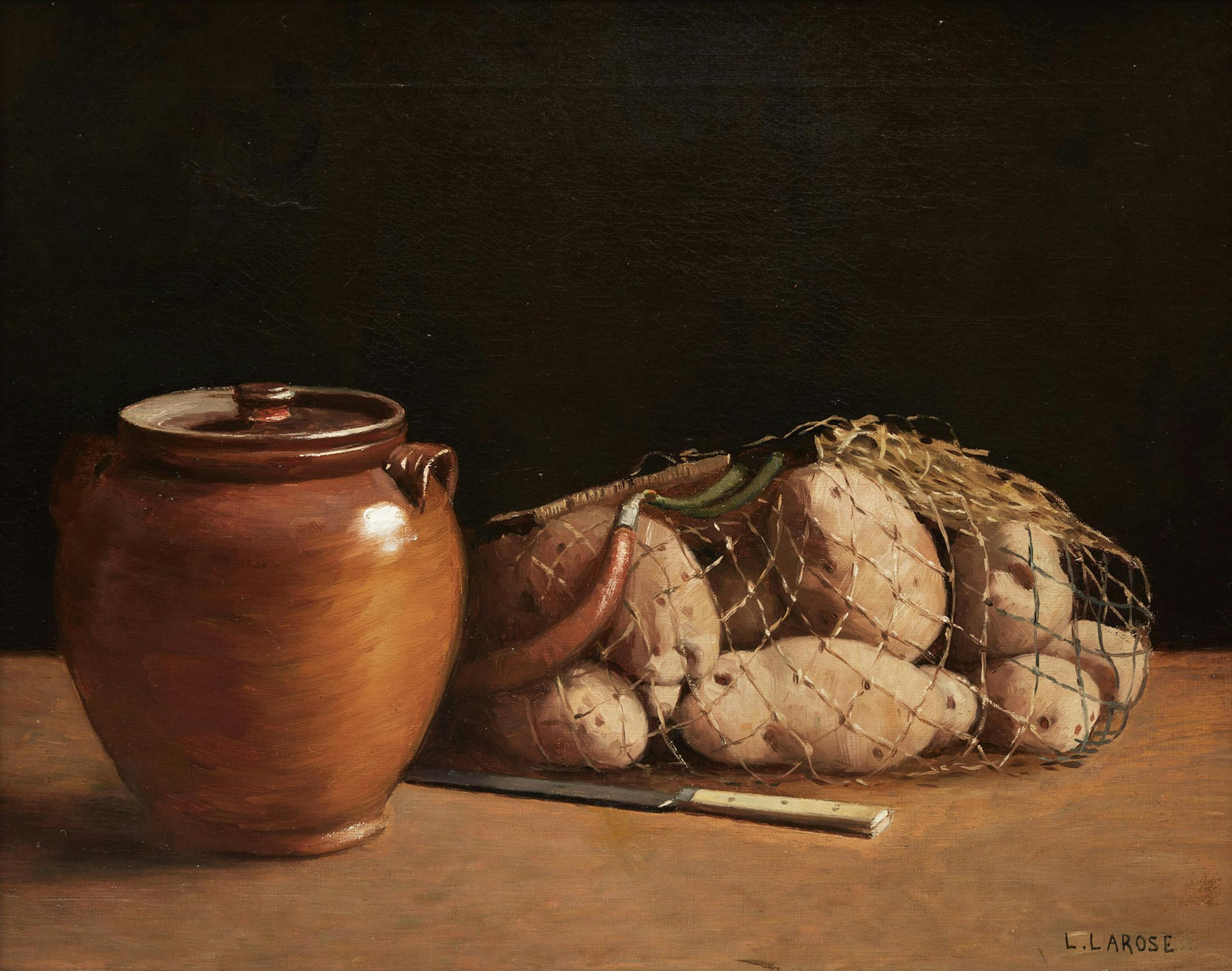 Ludger Larose (1865-1915) - Nature morte aux pommes de terre, 1898