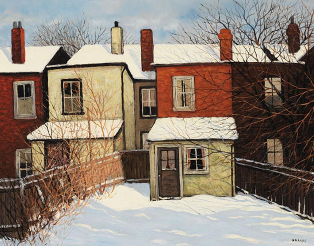 John Kasyn (1926-2008) - Backyard in Afternoon Sun, Spruce St., Toronto