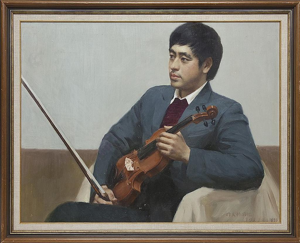 Jiang Hua-Qing - Untitled - Man with Violin