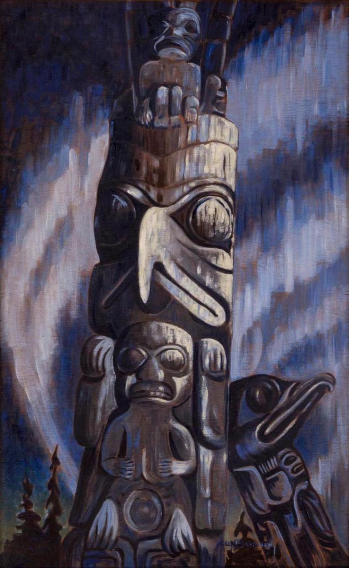 Nell Marion Bradshaw (1904-1997) - Haida Totem - Old Gold Harbour
