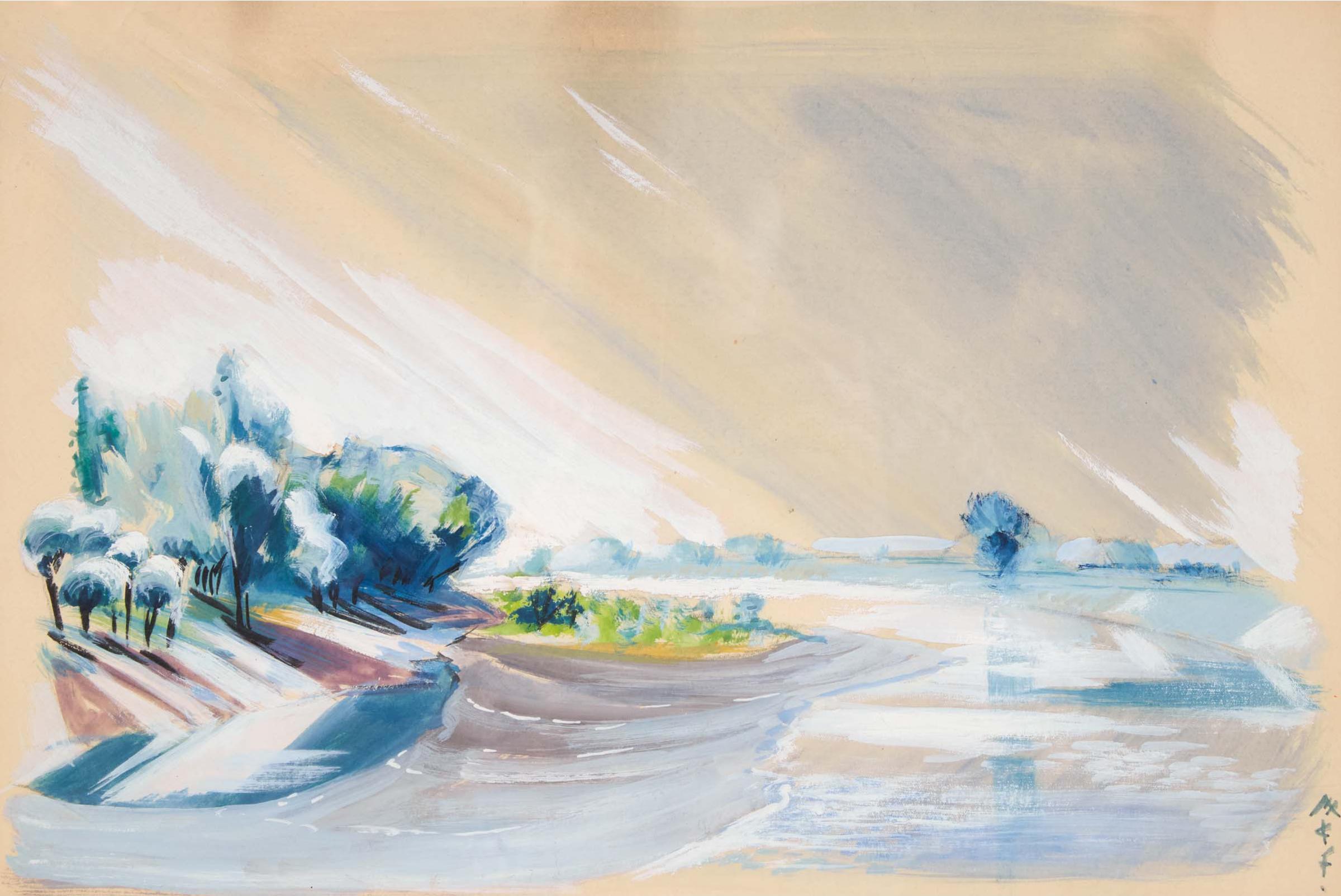 Tibor Boromisza - Haros-Sziget Öszi (Haro-Sziget Island, Budapest In Autumn), 1941