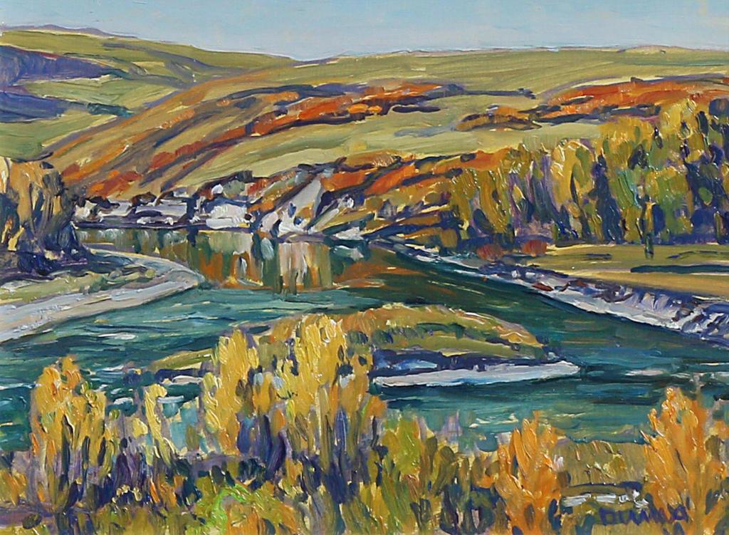 William (Bill) Duma (1936) - Before The Dam, The Castle River Entering The Old Man River