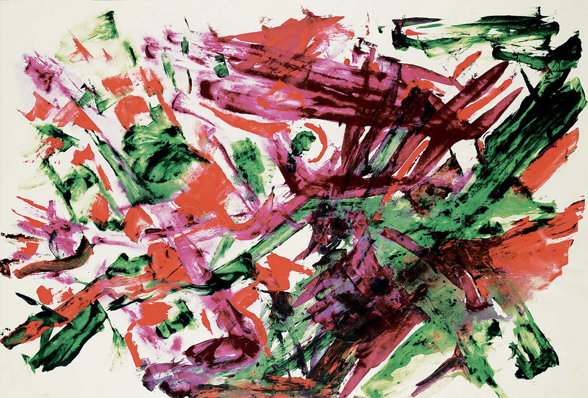 Lise Gervais (1933-1998) - Untitled - Purple, Red and Green
