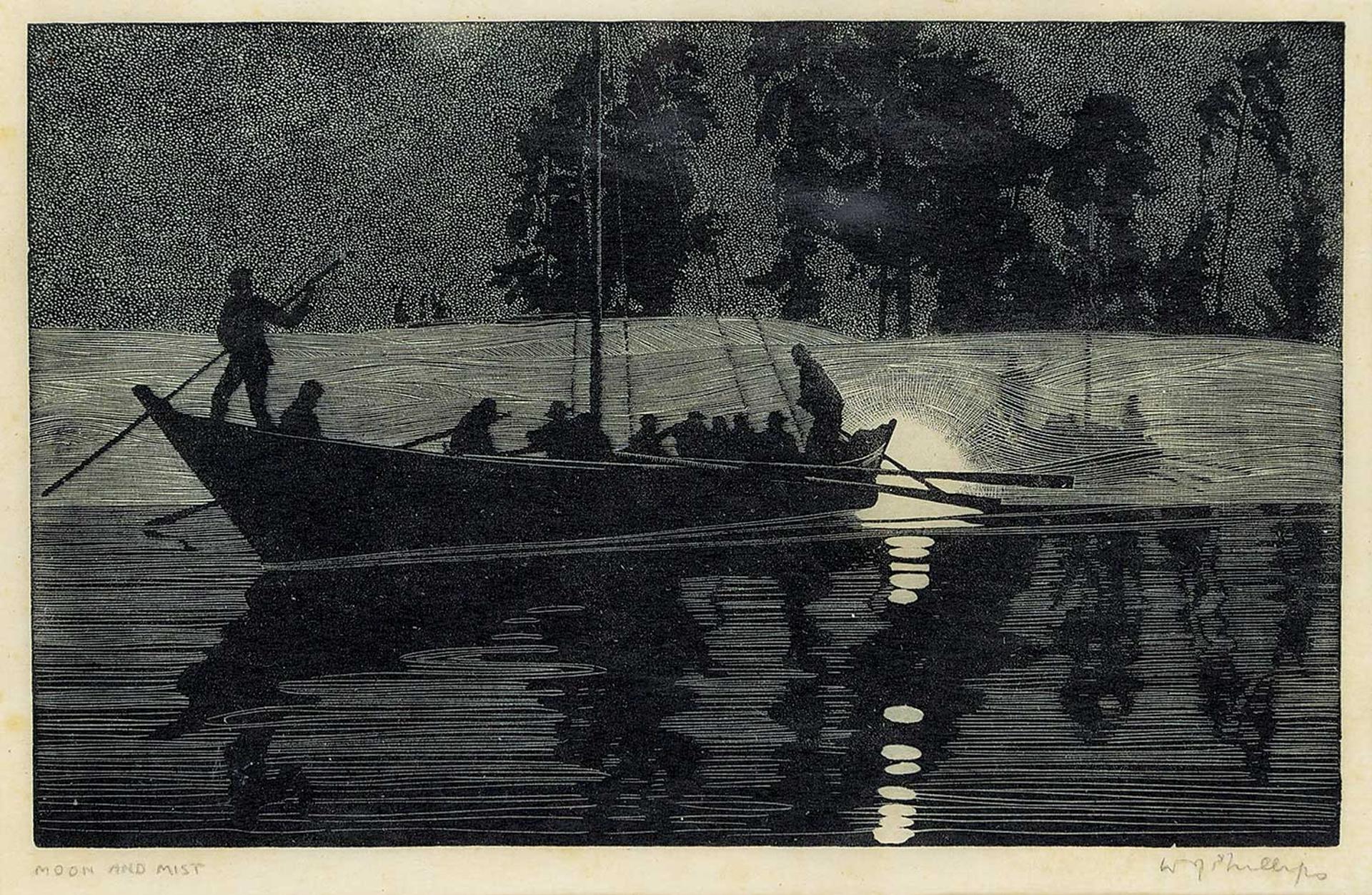 Walter Joseph (W.J.) Phillips (1884-1963) - Moon and Mist, York Boats