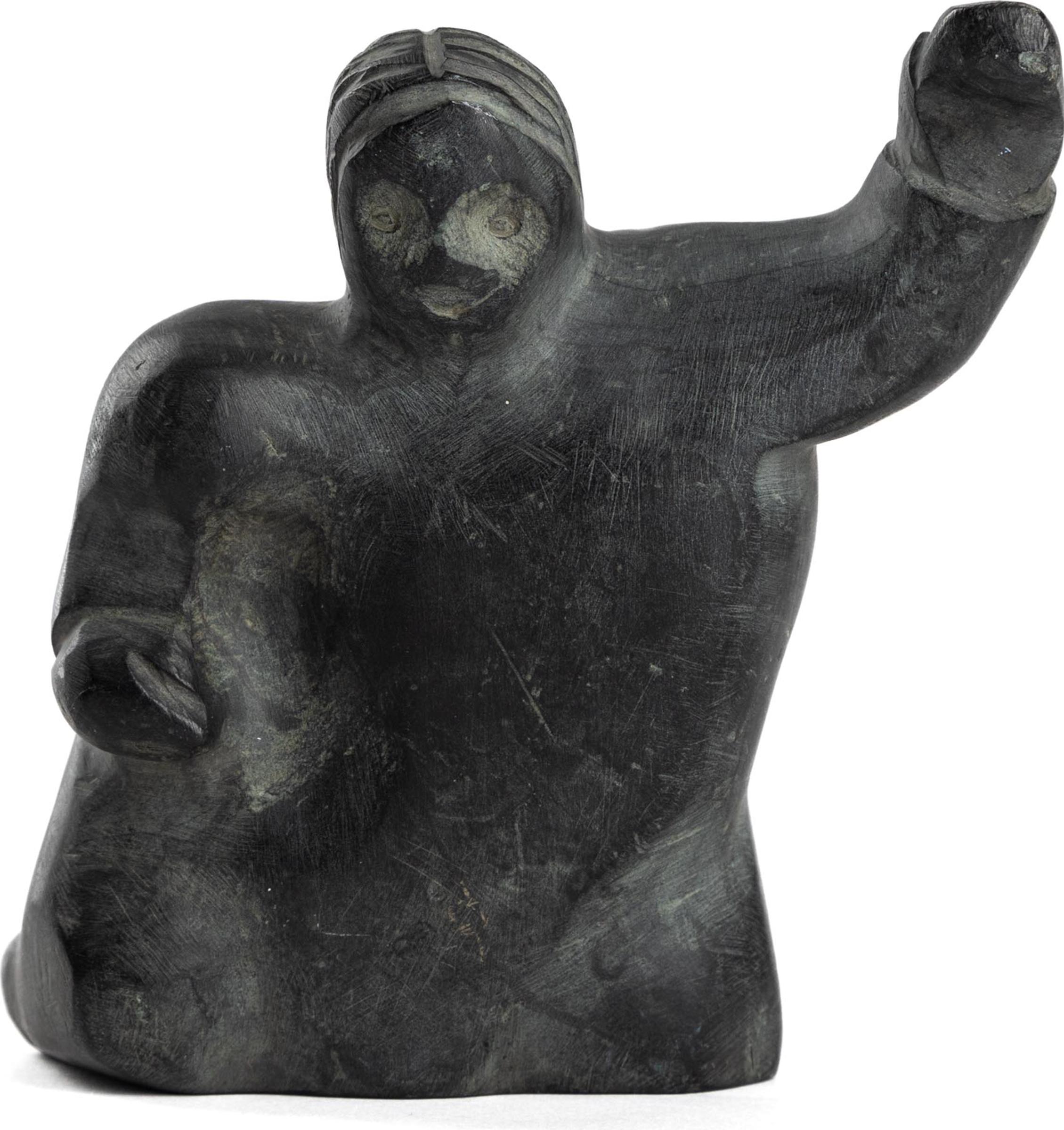 Johnny Iquliq (1966-1996) - Figure With One Arm Raised