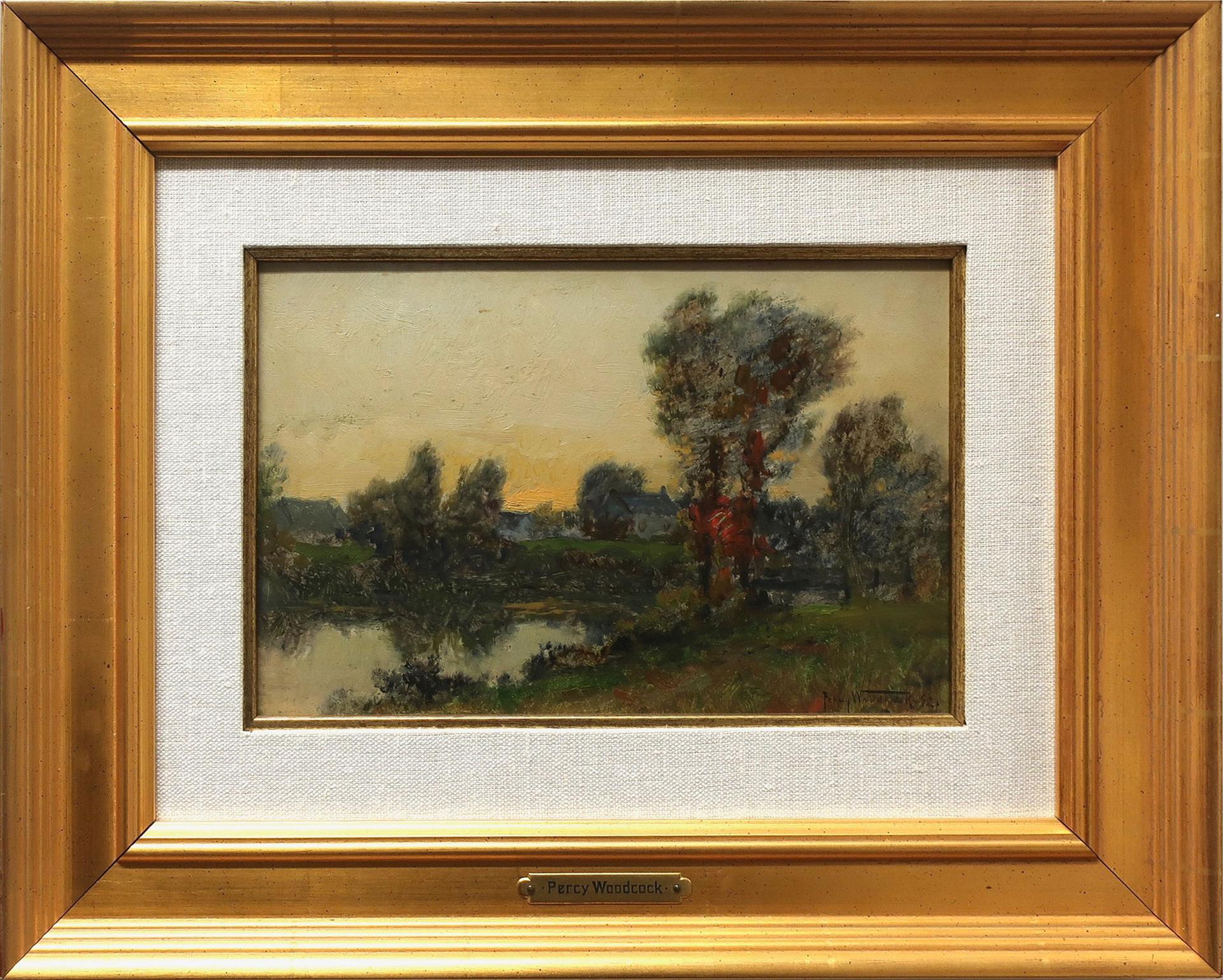 Percy Franklin Woodcock (1855-1936) - Untitled (Canadian Farmscape With Pond)