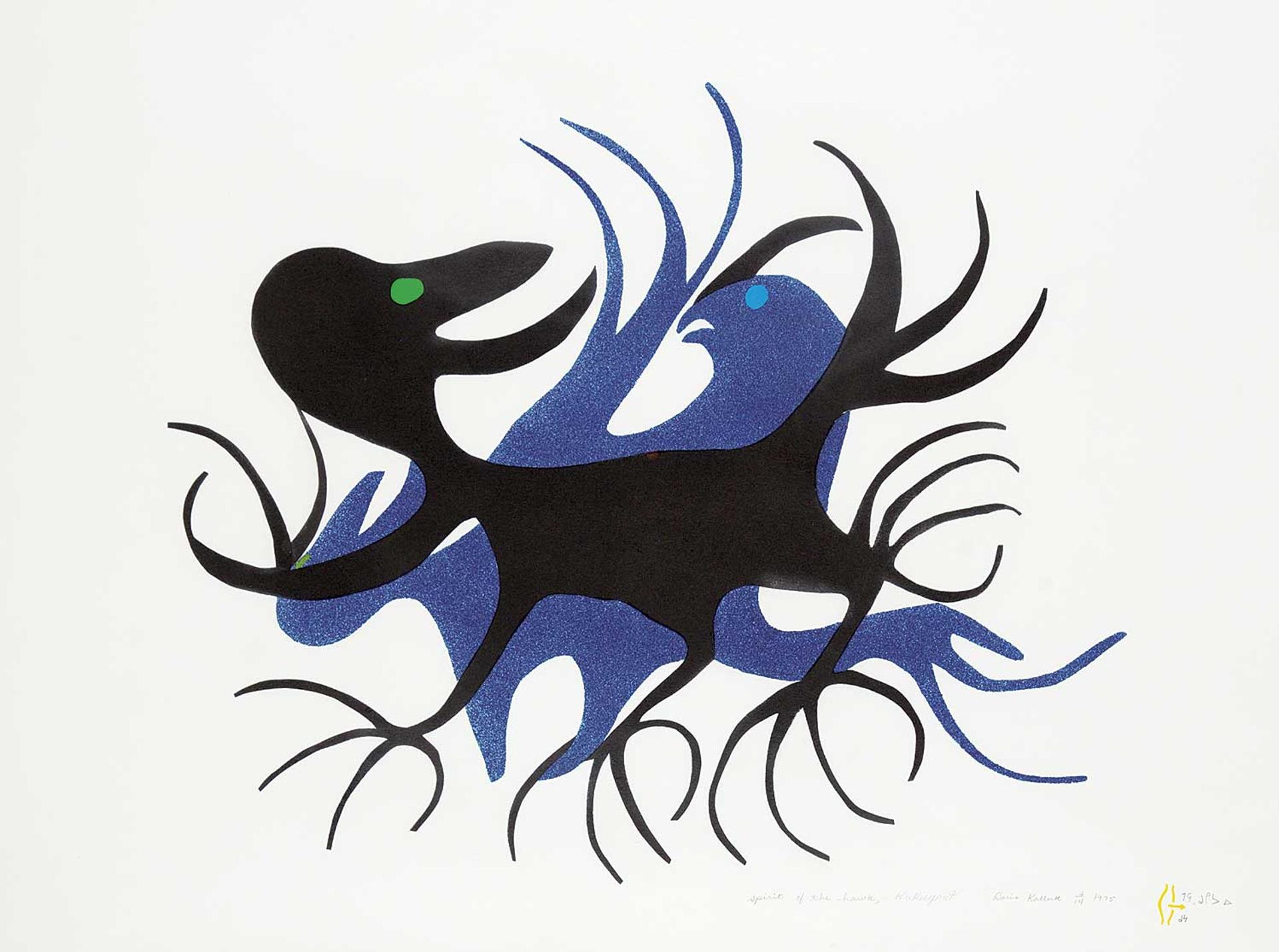 Myra Kukiiyaut (1929-2006) - Spirit of the Hawk  #4/14