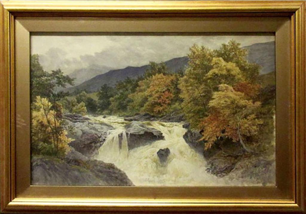 James Macculloch (1850-1915) - Rushing Rapids In The Highlands