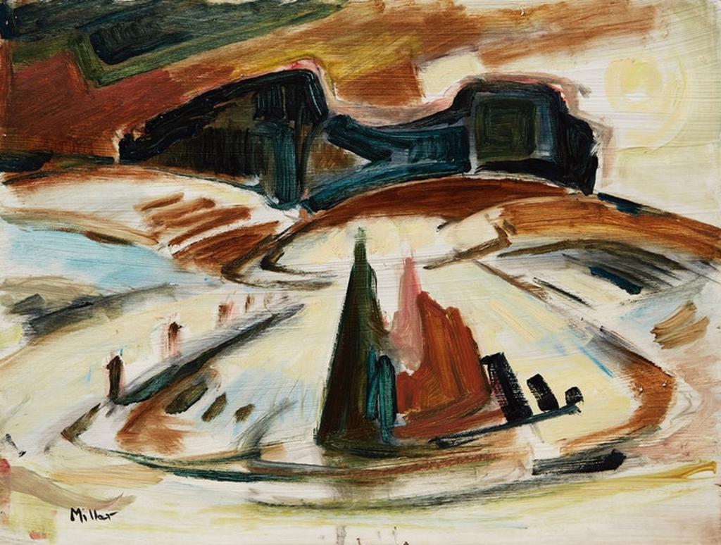 Alexander Samuel Millar (1921-1978) - Cedar Forms; Landscape; Abstract Landscape in Yellow