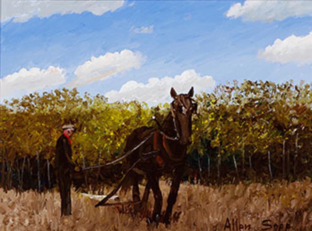 Allen Fredrick Sapp (1929-2015) - Horse Pulling Logs