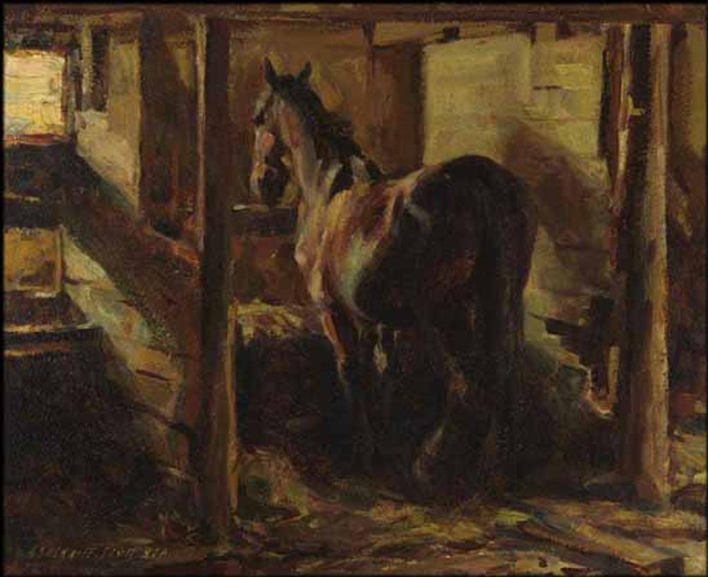 Adam Sherriff Scott (1887-1980) - Horse Standing in a Stall