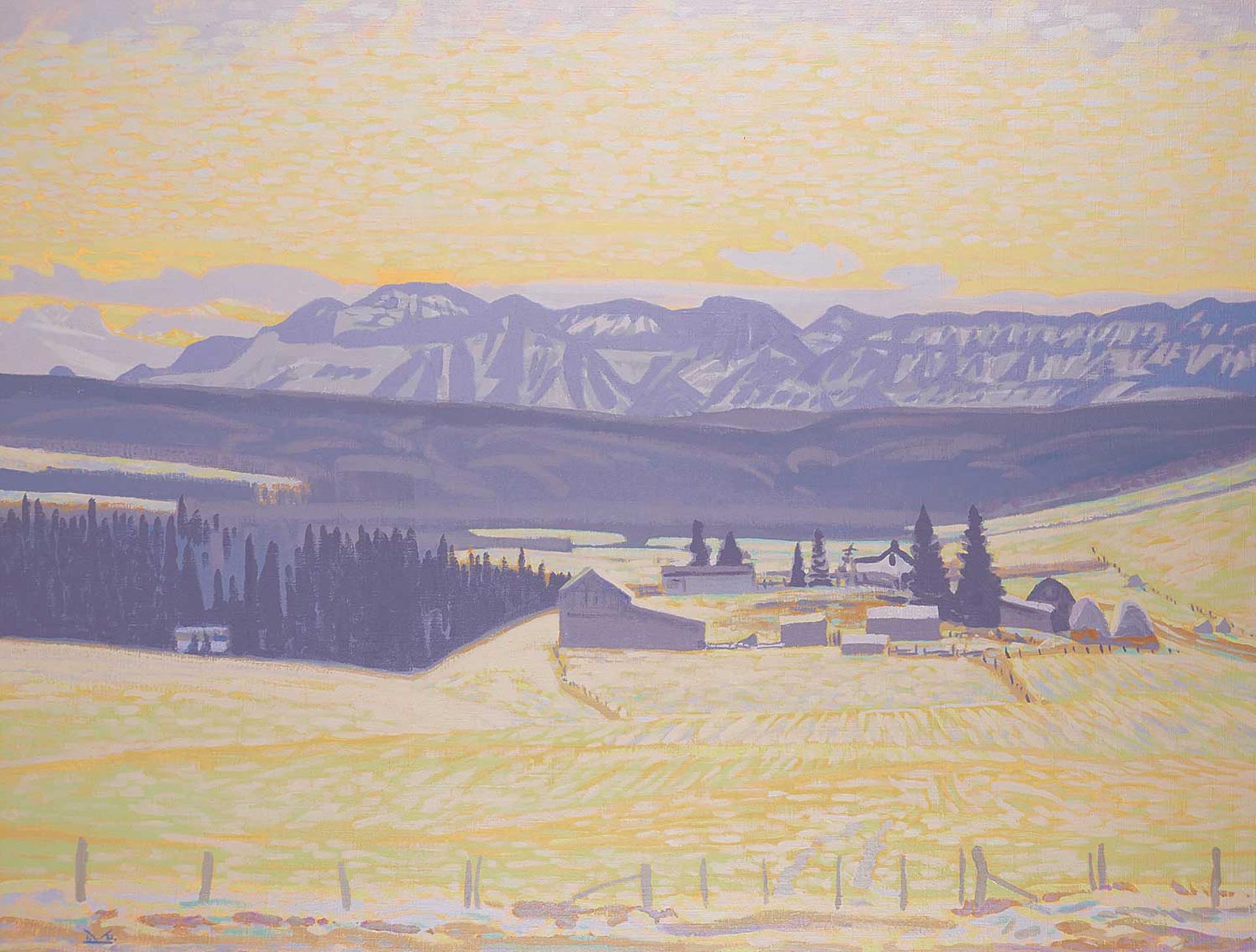 Illingworth Holey (Buck) Kerr (1905-1989) - Ranch South of Priddis, Alberta