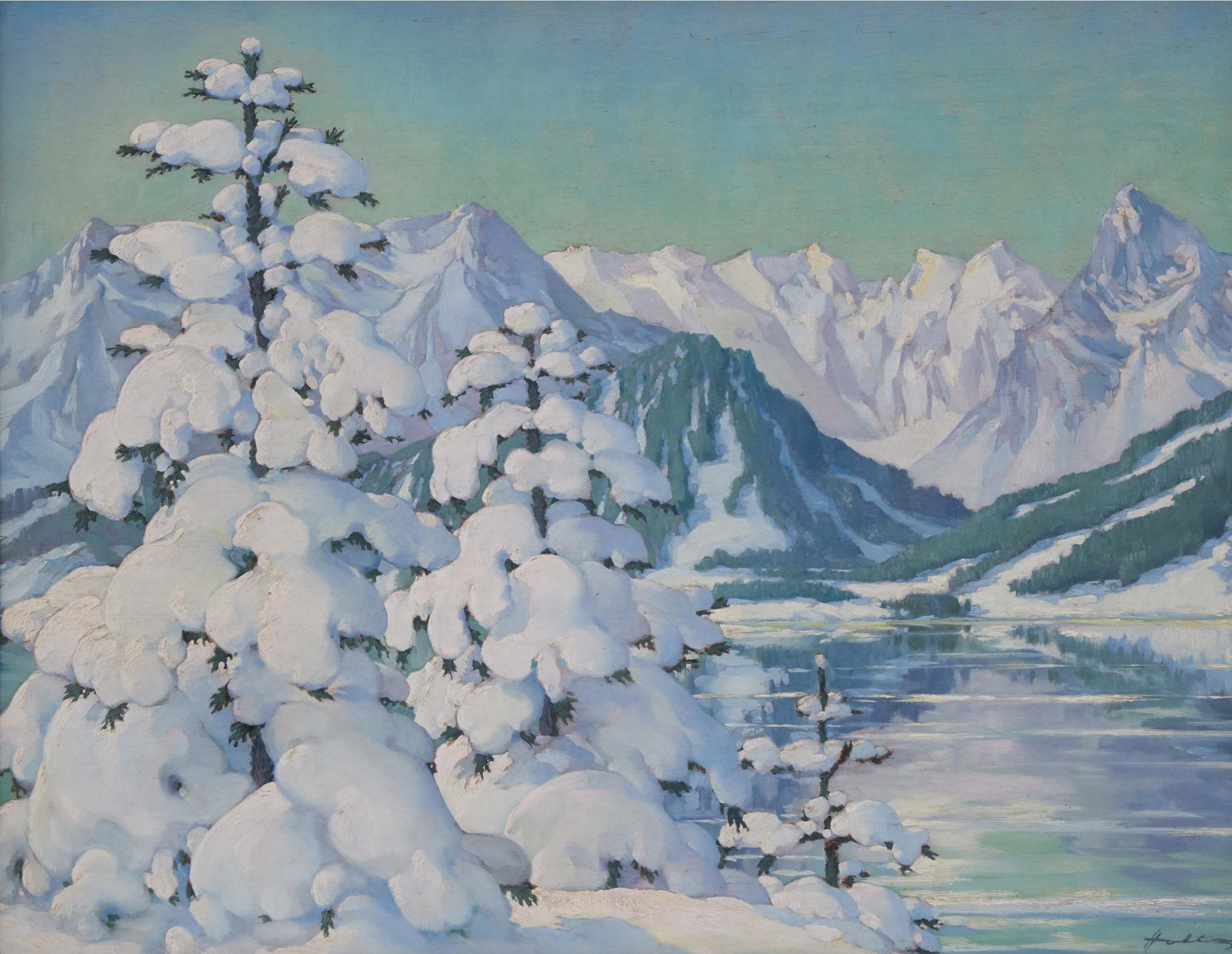 Matthias Holl (1894-1927) - Alpine Winter Scene
