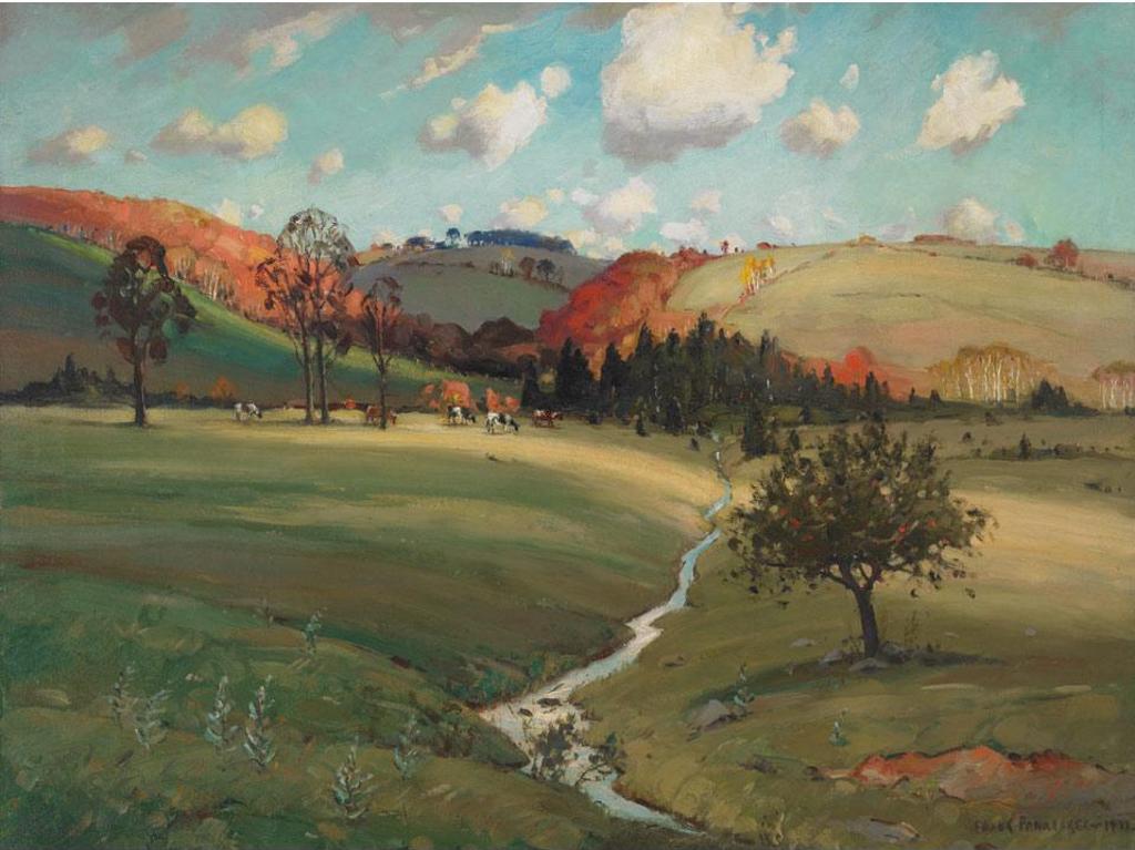 Frank Shirley Panabaker (1904-1992) - Cattle Grazing In An Autumn Landscape