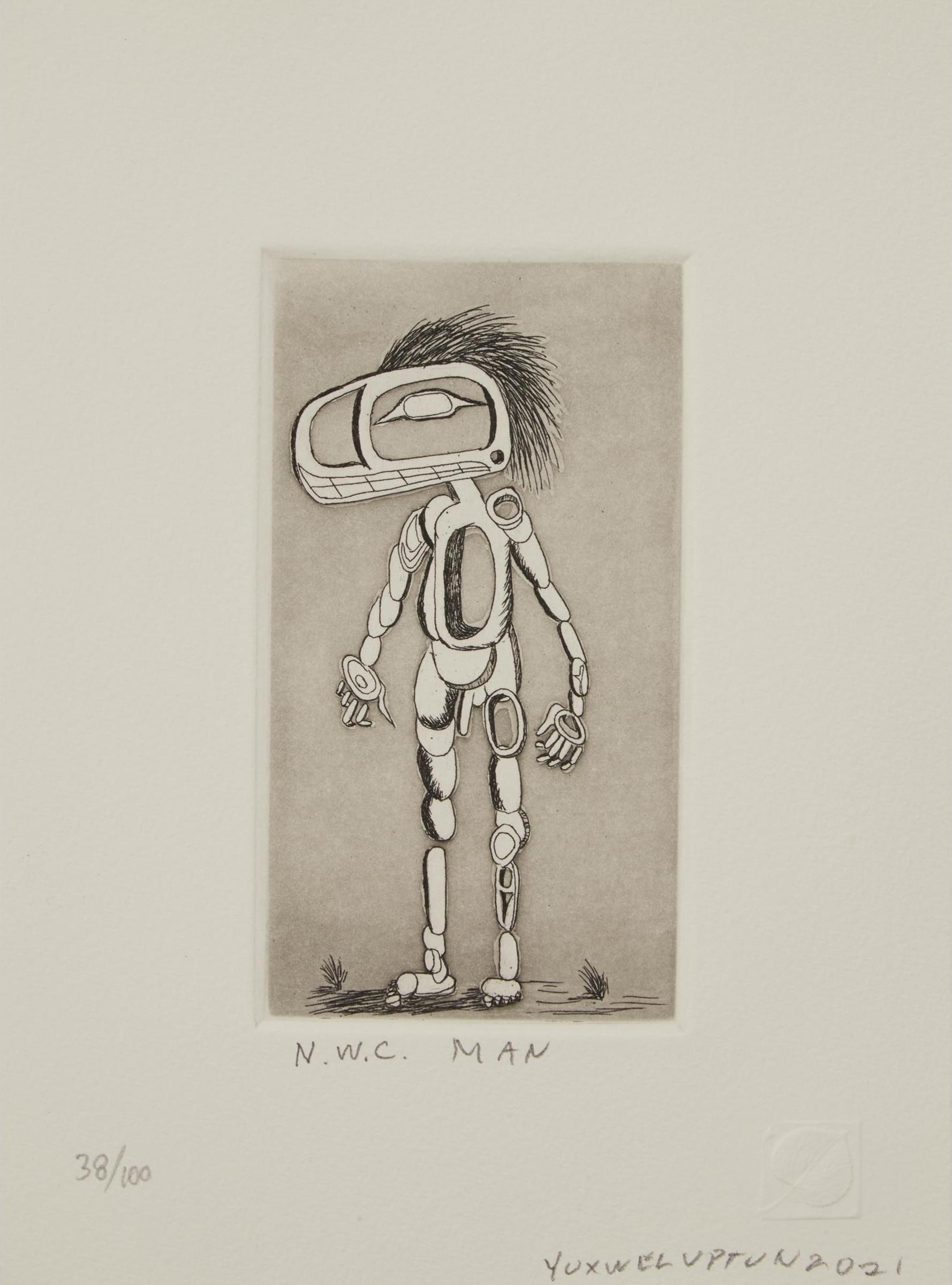 Lawrence Paul Yuxweluptun (1957) - N.W.C. MAN, 2021