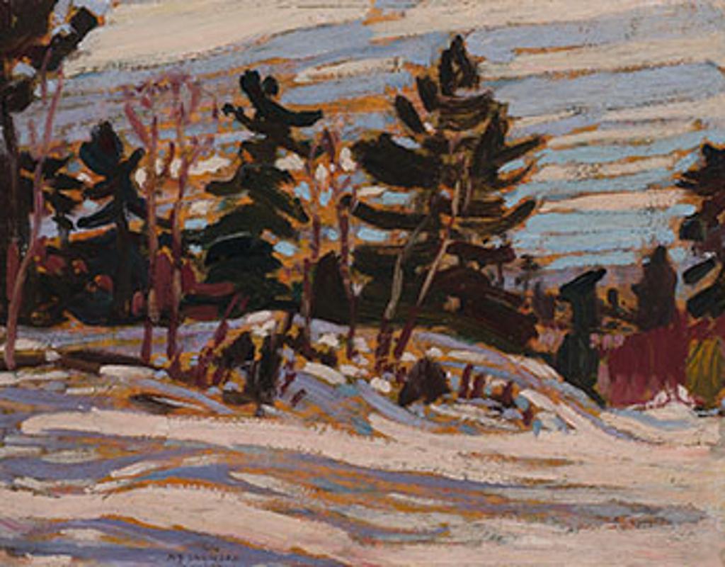 Alexander Young (A. Y.) Jackson (1882-1974) - Winter, Algoma / Wood Interior (verso)