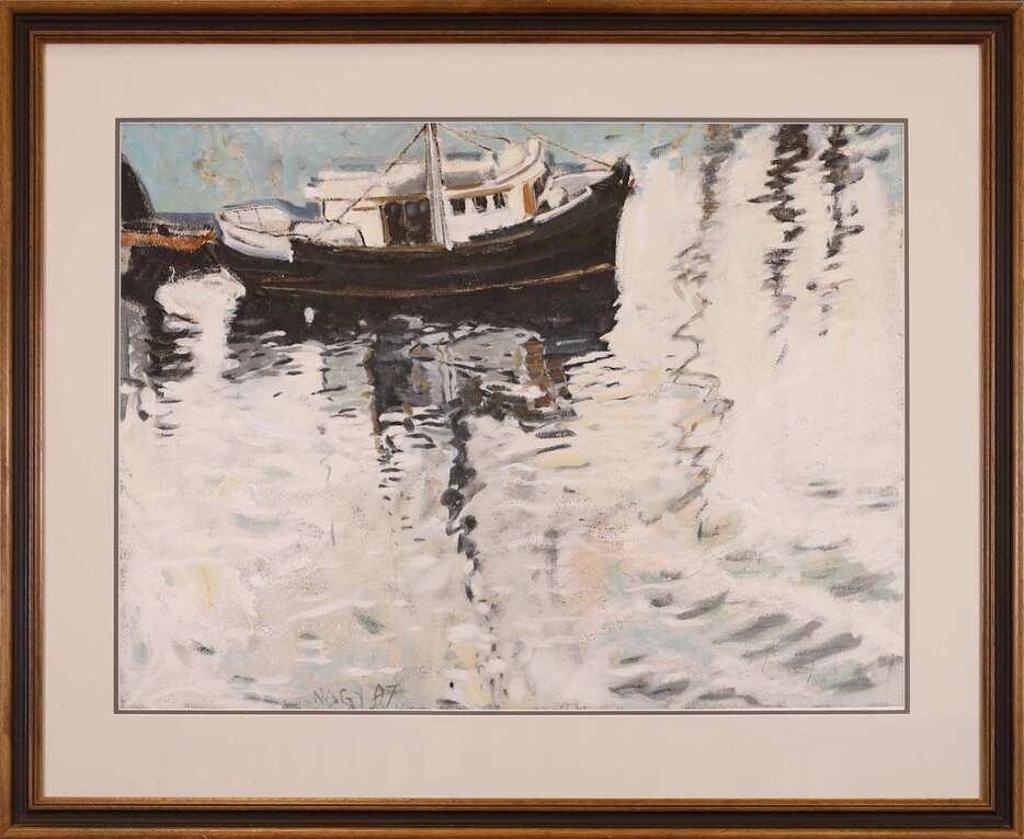 Gabor L. Nagy (1945) - Untitled, Boat Reflections