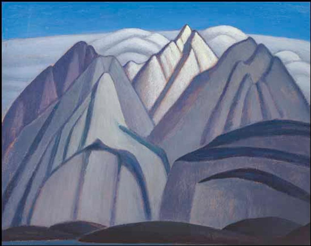 Lawren Stewart Harris (1885-1970) - Mountains Near Jasper, Mountain Sketch XLIX